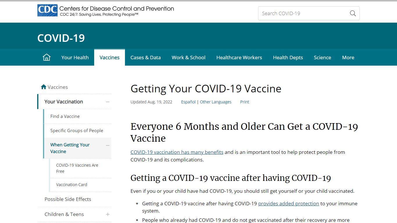 Getting a COVID-19 Vaccine | CDC